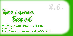 marianna buzek business card